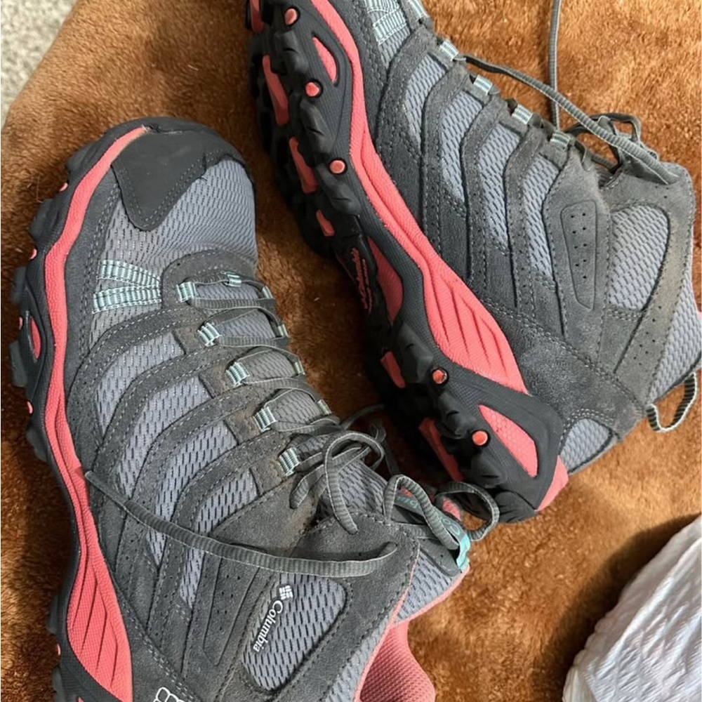 Columbia Red and Gray Outdoor Footwear